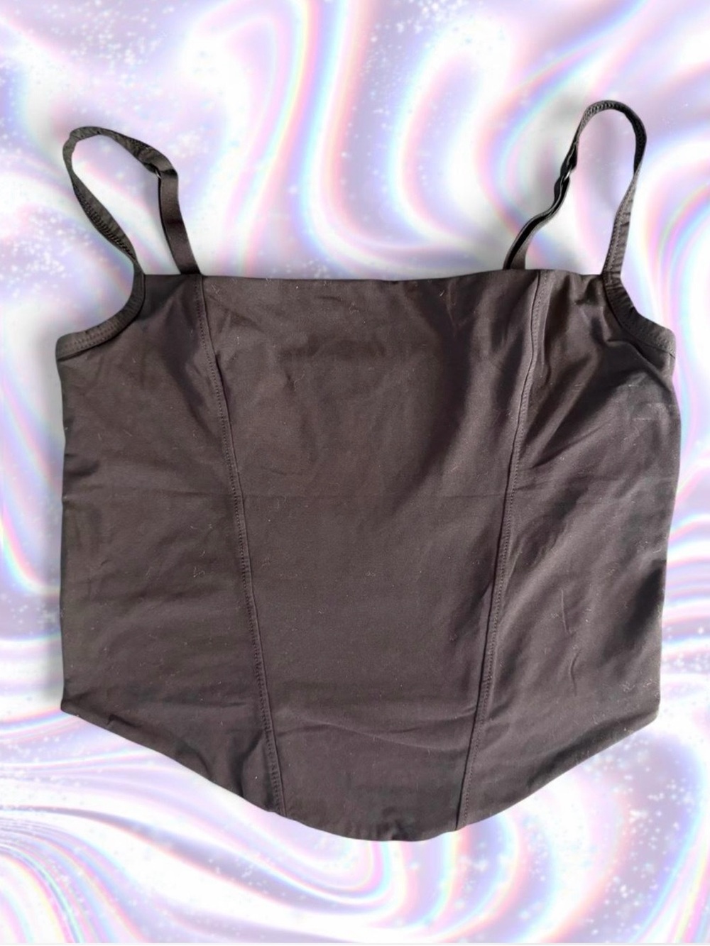 PINK Victoria's Secret Black Logo Label Top